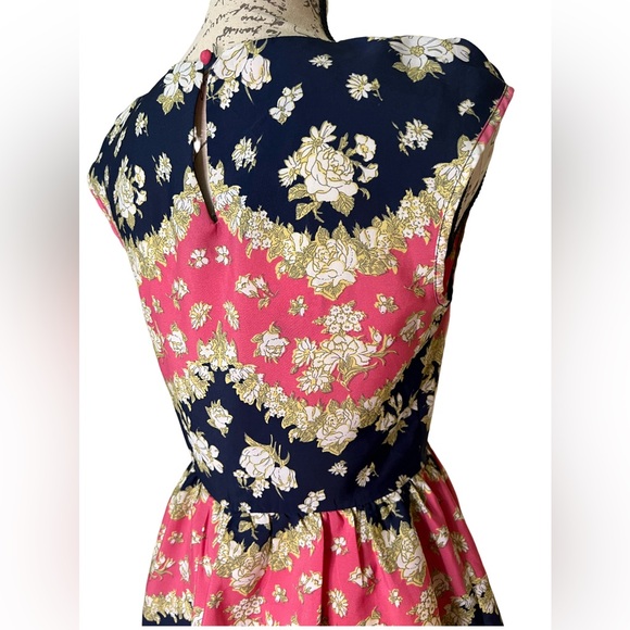 Pim + Larkin | Women’s Floral Peplum Blouse, Short Sleeve, Size S - Picture 11 of 13